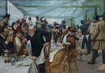 Birger, Hugo - The Scandinavian Artists' Lunch at Café Ledoyen, Paris: Varnishing Day 