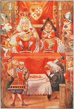 Tenniel, Sir John - The King and Queen of Hearts were seated on their throne when they arrived 