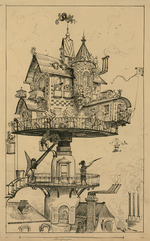 Robida, Albert - Illustration for Le Vingtième Siècle by Albert Robida