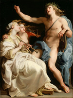 Batoni, Pompeo Girolamo - Apollon, la Musique et la Métrique (Apollon, Euterpe and Urania)