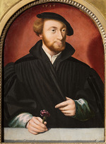 Bruyn, Bartholomaeus (Barthel), the Elder - Portrait of a man with a carnation