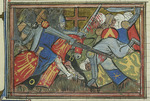 Montbaston, Richard de - The Battle of Hab on August 14, 1119 (From Li rommans de Godefroy de Buillon et de Salehadin)