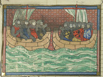 Montbaston, Richard de - Crusader Fleet (From Li rommans de Godefroy de Buillon et de Salehadin)