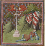 Anonymous - Lancelot at the Chapel of the Holy Grail. From L'Histoire du Saint Graal by Robert de Boron