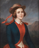 Poyet, Léonard - Portrait of the Soprano Jenny Lind (1820-1887) as Marie in the opera La fille du régiment (The Daughter of the Regiment) by Ga