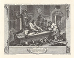 Hogarth, William - Series Industry and Idleness, Plate 3: The Idle 'Prentice at Play in the Church Yard, during Divine Service