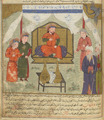 Anonymous - Hulagu Khan and Courtiers. Miniature from Jami' al-tawarikh (Universal History)