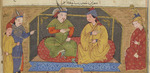 Anonymous - Hulagu Khan at a party. Miniature from Jami' al-tawarikh (Universal History)