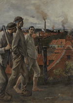 Meunier, Constantin Emile - Return of the Miners