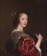 Dyck, Sir Anthony van - Portrait of Queen Henrietta Maria of France (1609-1669) as Saint Catherine