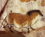 Art of the Upper Paleolithic - Chinese horse. Caves painting of Lascaux