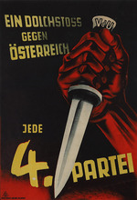 Anonymous - VdU: A stab in the back against Austria. People's Party election poster