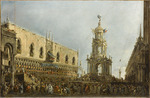 Guardi, Francesco - The Giovedì Grasso Festival in front of the Ducal Palace in Venice