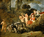 Bol, Ferdinand - Noble Children In A Carriage Drawn By Goats