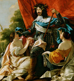 Vouet, Simon - Louis XIII Between Two Figures Symbolizing France and Navarre