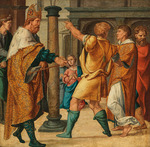Bruyn, Bartholomaeus (Barthel), the Elder - Pope Marcellus ordains Cyriacus as a Deacon (Cyriacus altar from St. Kunibert in Cologne)