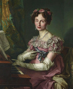 López Portaña, Vicente - Portrait of Princess Amalie of Saxony (1794-1870)