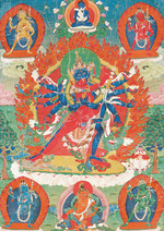 Tibetan culture - Thangka of Chakrasamvara yab yum