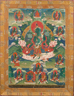 Tibetan culture - Thangka of Green Tara, Savior from the Eight Dangers