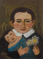 Rousseau, Henri Julien Félix - La petite fille à la poupée et aux deux marguerites (The little girl with the doll and the two daisies)