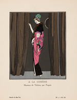 Gosé, Xavier - A la comédie. Manteau de Théâtre, par Paquin (La Gazette du Bon ton)