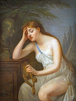 Brossard de Beaulieu, Geneviève - Muse of poetry mourning the death of Voltaire (La Muse de la poésie pleurant la mort de Voltaire)