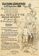 Willette, Adolphe - Elections législatives du 22 septembre 1889 - Ad. Willette, Candidat antisémite