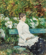 Toulouse-Lautrec, Henri, de - Madame Countess Adèle de Toulouse-Lautrec in the Garden of Malromé
