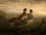 Janmot, Louis - Le Poème de l'âme (Poem of the Soul). Le Vol de l'âme (The flight of the soul)