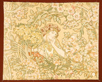 Mucha, Alfons Marie - Woman among flowers (printed fabric)