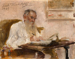Trubetskoy (Troubetzkoy), Prince Pavel Petrovich - Portrait of the author Count Lev Nikolayevich Tolstoy (1828-1910)