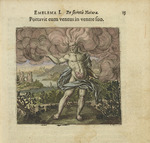 Merian, Matthäus, the Elder - Emblem 1. The wind carried him in its belly. From Atalanta fugiens by Michael Maier