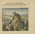 Merian, Matthäus, the Elder - Emblem 7. A young chick attempts to fly out of its own nest and falls into it again. From Atalanta fugiens by Michael Maier