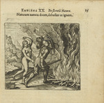 Merian, Matthäus, the Elder - Emblem 20. Nature teaches nature how to overcome fire. From Atalanta fugiens by Michael Maier