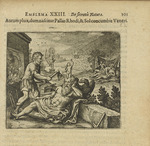 Merian, Matthäus, the Elder - Emblem 23. Gold is raining, as Pallas is born on Rhodes, and the Sun lies with Venus. From Atalanta fugiens by Michael Maier