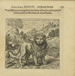 Merian, Matthäus, the Elder - Emblem 37. Three things are sufficient for the magistery, white smoke, that is, water, the green lion, that is, the ore of Herme
