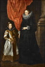 Dyck, Sir Anthony van - Portrait of Geronima Brìgnole Sale with her daughter Maria Aurelia