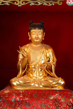 The Oriental Applied Arts - Wooden Seated Child Manjusri Statue (Munsu Bosal). National Treasure No 221