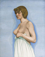 Vallotton, Felix Edouard - Femme tenant sa chemise