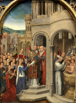 Memling, Hans - Saint Ursula Shrine: Arrival in Rome