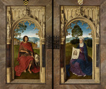 Memling, Hans - Triptych of Jan Floreins, Reverse: Saint John the Baptist and Saint Veronica 