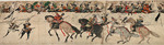 Anonymous - Illustrated Account of the Mongol Invasion (Moko Shurai Ekotoba), Detail: defensive wall at Hakata