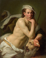 Zoffani, Johann - Self-portrait as David with the head of Goliath