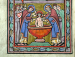 Anonymous - Saint Amand baptizing Sigebert III. From Vita sancti Amandi