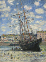 Monet, Claude - Boat lying at low tide
