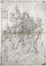 Fouquet, Jean (workshop) - Connétable de Richemont burying the dead after the Battle of Formigny