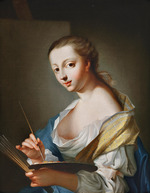 Tischbein, Johann Heinrich, the Elder - Portrait of Wilhelmine Caroline Amalie (1757-1838), the artist's daughter, as an allegory of painting