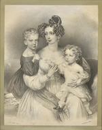 Kriehuber, Josef - Archduchess Sophie with her children Archduke Franz Joseph and Archduke Maximilian