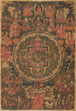 Tibetan culture - Thangka of Shadakshari Mandala
