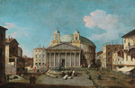 Canal, Bernardo - View of the Pantheon in Rome